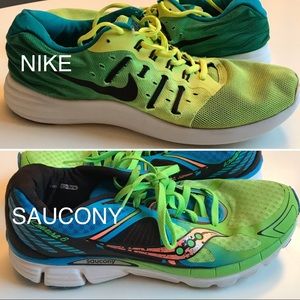 2 pairs: NIKE & SAUCONY - 8.5/9 men, 10/10.5 wmn